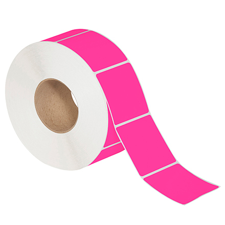 2 x 3" Fluorescent Pink Thermal Transfer Labels