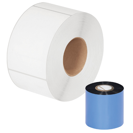 2.52" x 1181' Black Thermal Transfer Ribbons - Wax